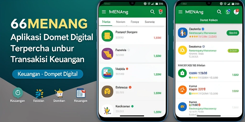 Antarmuka 66MENANG yang modern dan fungsional.