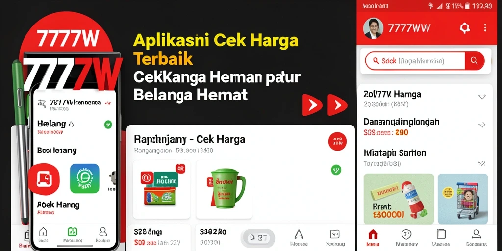 Tampilan antarmuka <strong>7777W</strong> yang sederhana dan efektif untuk cek harga.