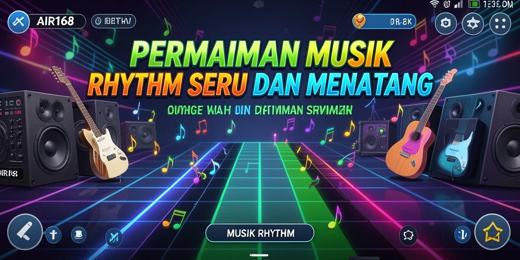 Tampilan menarik dari game Musik Rhythm AIR168 yang penuh warna.